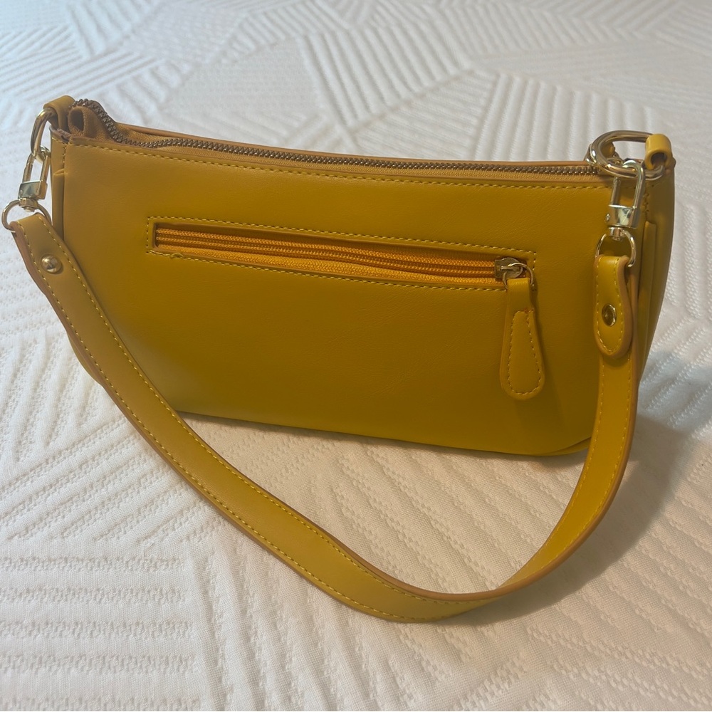 Bee Accent Mustard Yellow Shoulder Bag - Picture 2 of 4